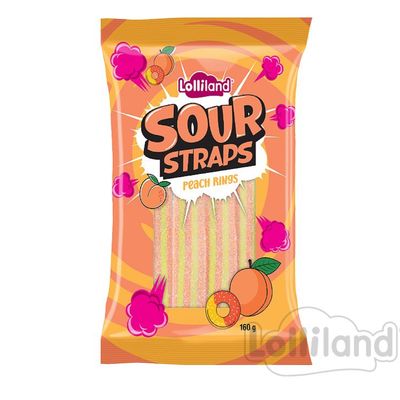 Sour Straps (Lolliland) - Peach Rings - 160g
