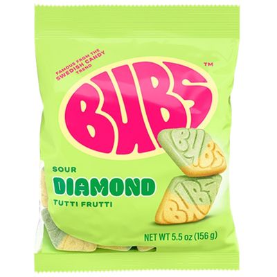 Bubs Foam Diamonds Sour Tutti Frutti 156g