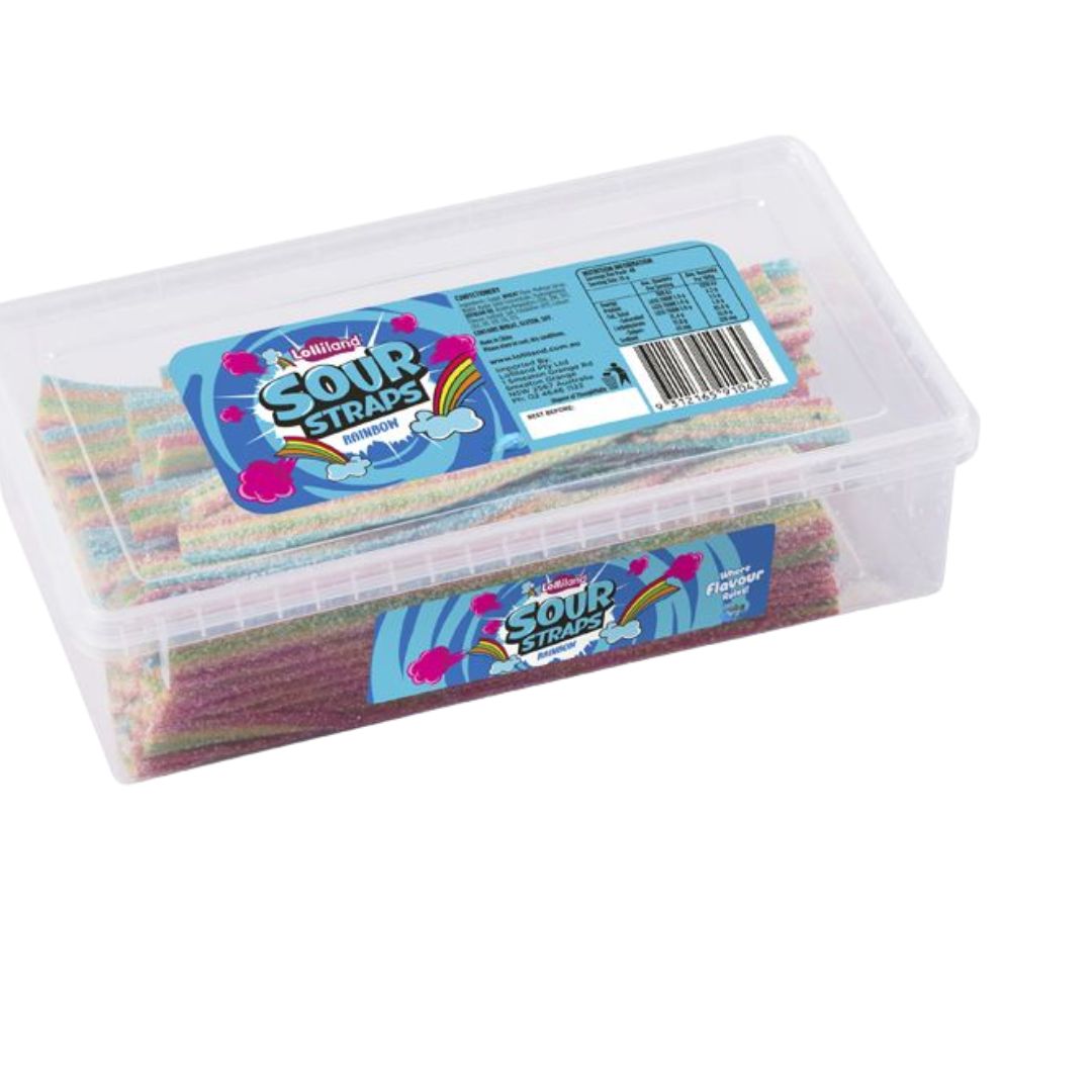 Sour Straps (Lolliland) 1kg tub - Rainbow