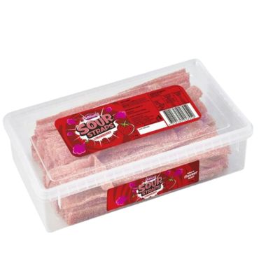 Sour Straps (Lolliland) 1kg tub - Strawberry
