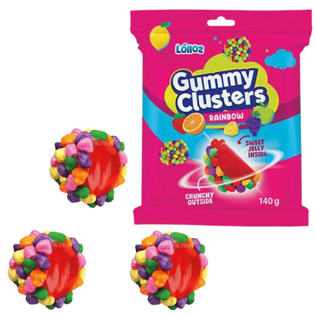 Gummy Clusters - Rainbow 140g (Lolloz)