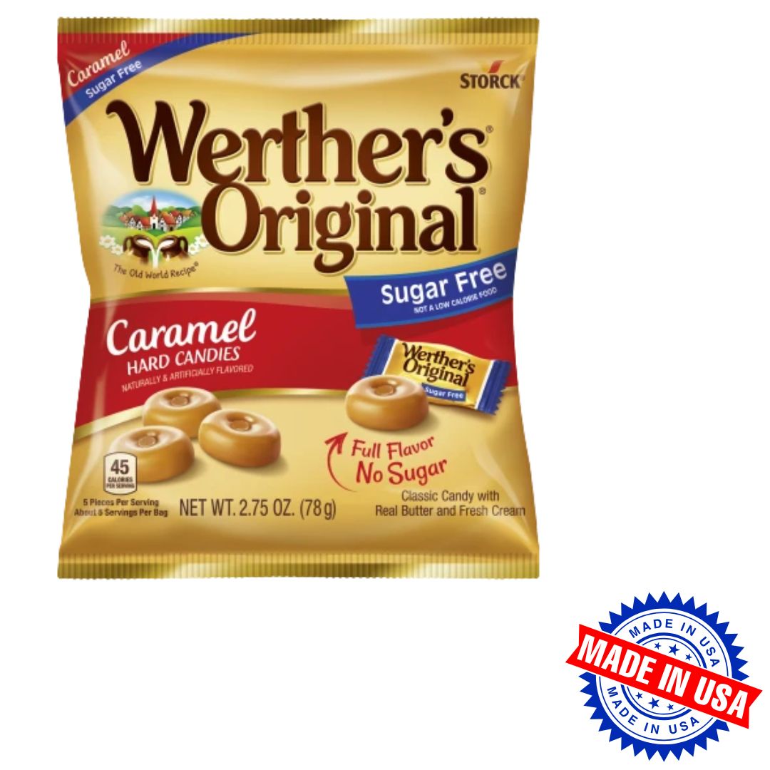 Werther's Original Caramel Hard Candies SUGAR FREE 2.75oz (USA)