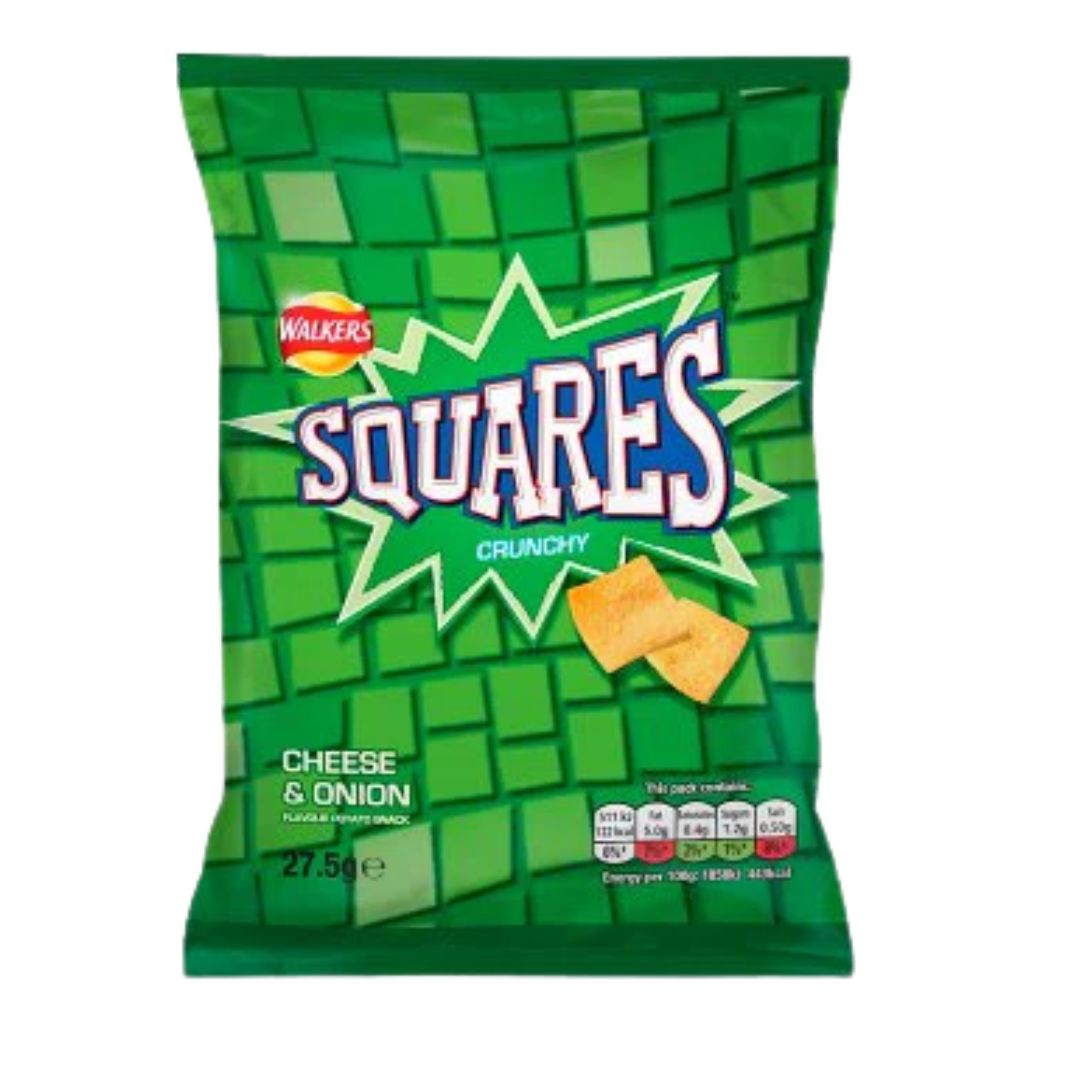 Walkers (UK) Squares 27.5g - Cheese &amp; Onion