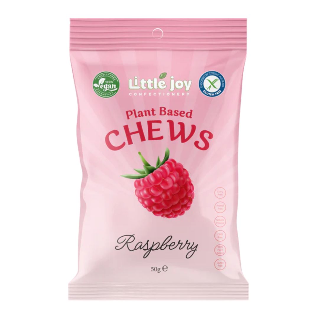 Raspberry Chews 50g - Plant Based