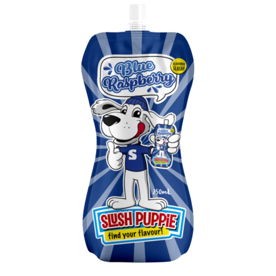 Slush Puppie Pouch 250ml - Blue Raspberry