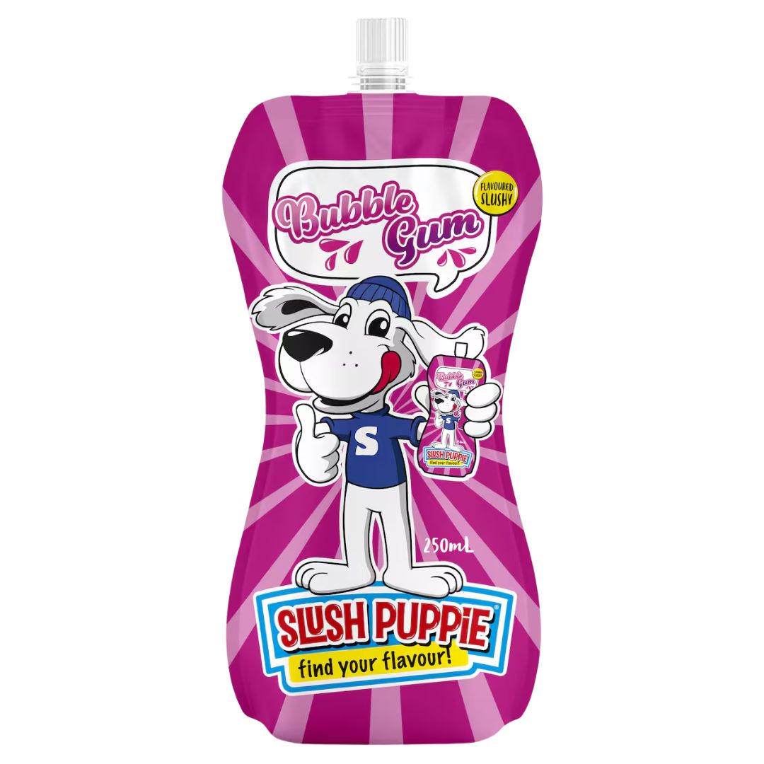 Slush Puppie Pouch 250ml - Bubble Gum