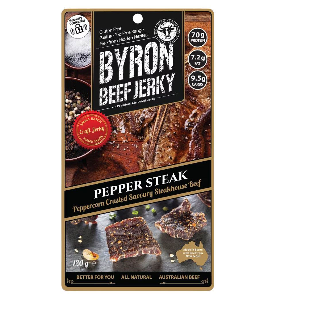Byron Beef Jerky - Pepper Steak 120g