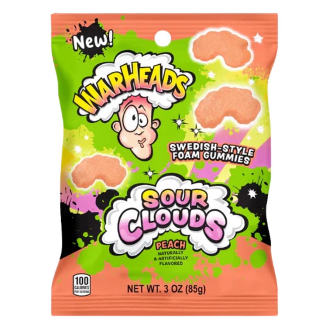 Warheads Sour Clouds 85g - Peach