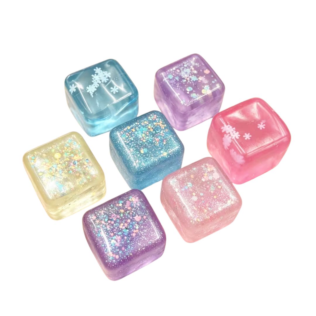 Snowflake Cube Squishy 145g (Sensory Toy)
