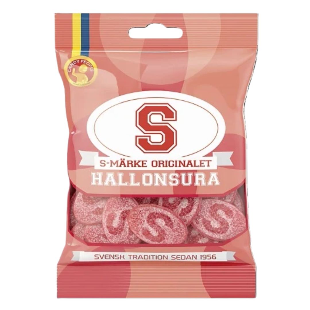 S-Marke Original Hallonsura 80g - Sour Raspberry