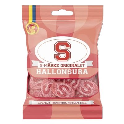 S-Marke Original Hallonsura 80g - Sour Raspberry