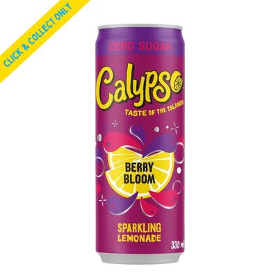 Calypso Sparkling Lemonade 330ml - Berry Bloom Zero Sugar