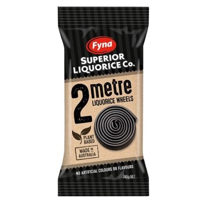 Licorice Wheel 2m (Two Metre) - 240g