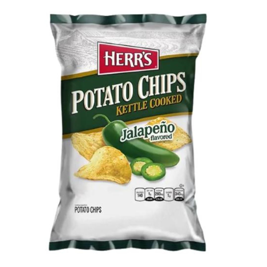Herr's Jalapeno Kettle Cooked Potato Chips 142g