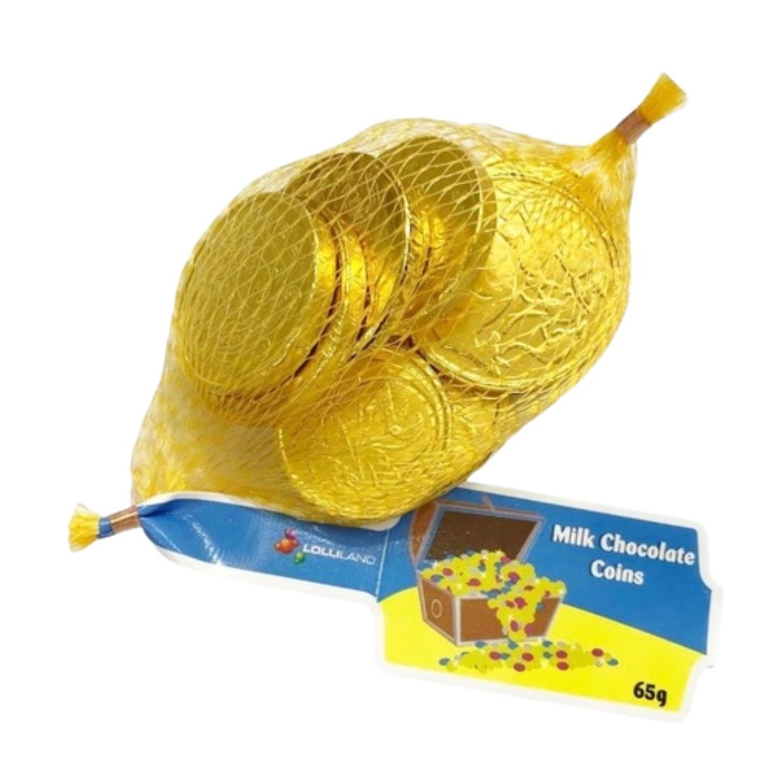 Chocolate Foiled Coins 65g - Gold