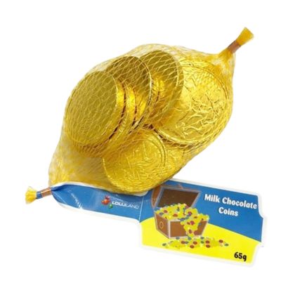Chocolate Foiled Coins 65g - Gold