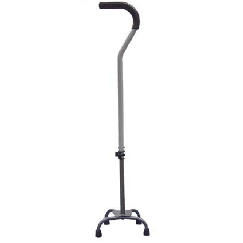 Quad Cane with small base - Silver