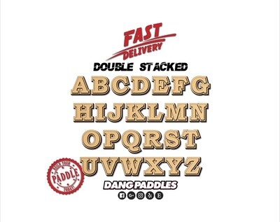 Wooden English Capitalized Letters for Paddles