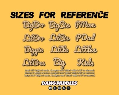 Double Stack Wood Script word for Paddles