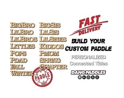 Double Stack Wooden Titles for Paddles