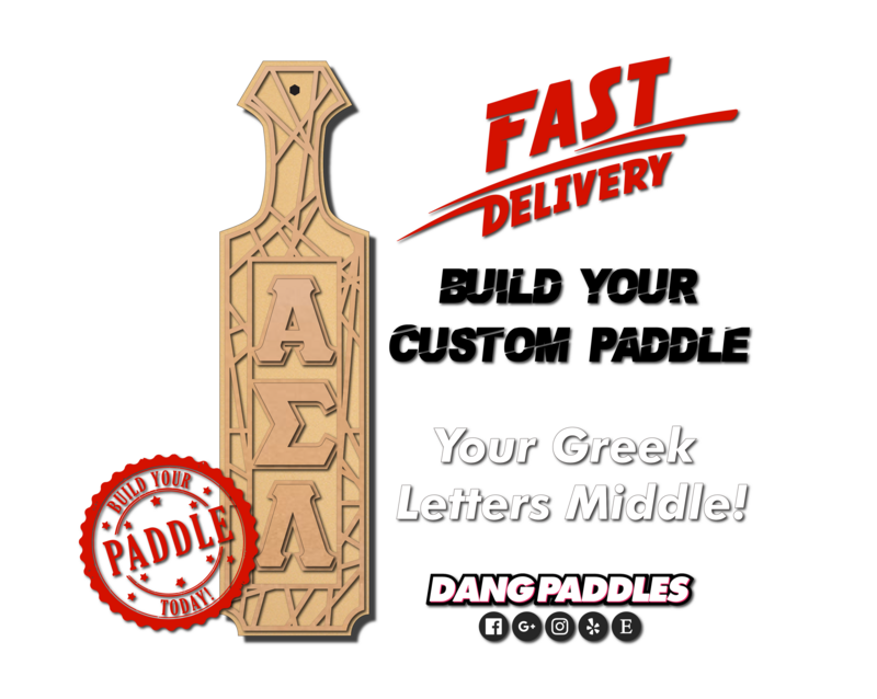 18" Web Paddle with Greek Letters Cut out 18" Web Paddle with Greek Letters Cut out