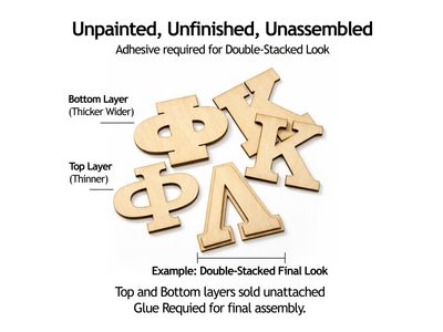 Wooden Connected Letters for Paddles