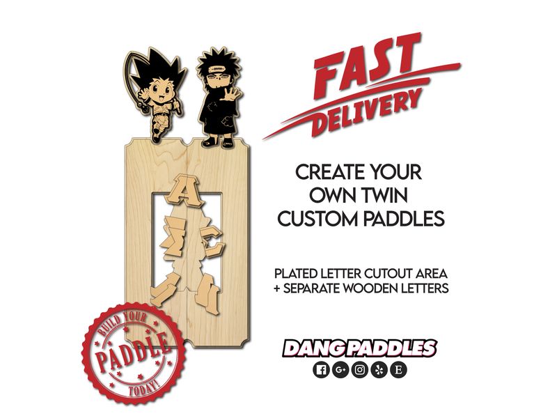 3ft Custom Twin Greek Paddles