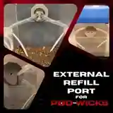 External Refill Port for Pod-Wicks