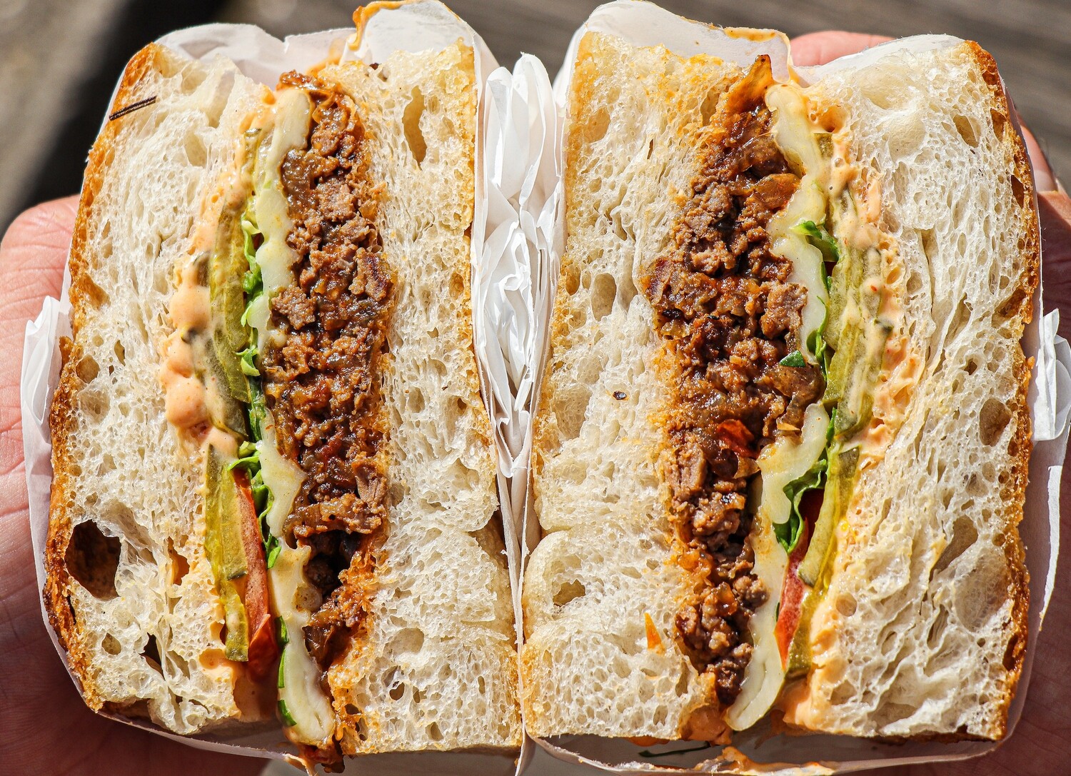 Order from Knead & Favør Bronx Chopped Cheese Sandwich