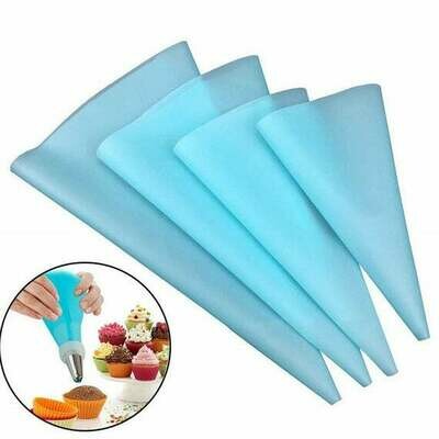 4 Piece Reusable Piping Bags S, M, L, and XL