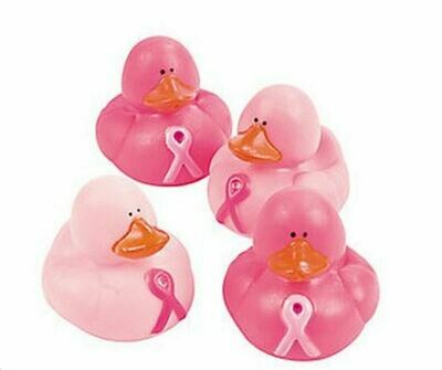3 Pink Ribbon Duckies