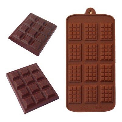 12 Cavity Chocolate Bar Silicone Mold