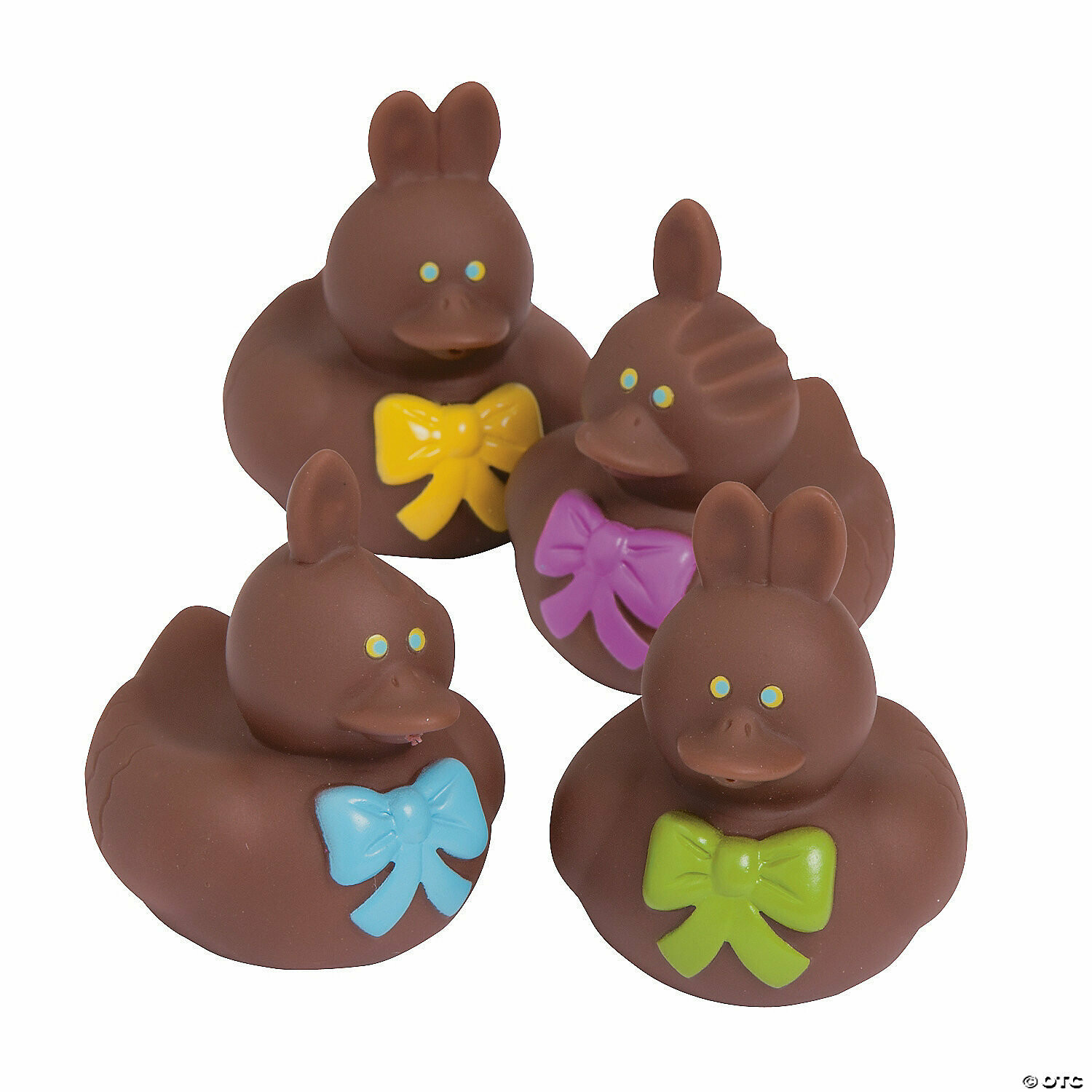 6 Chocolate Bunny Bath Duckies