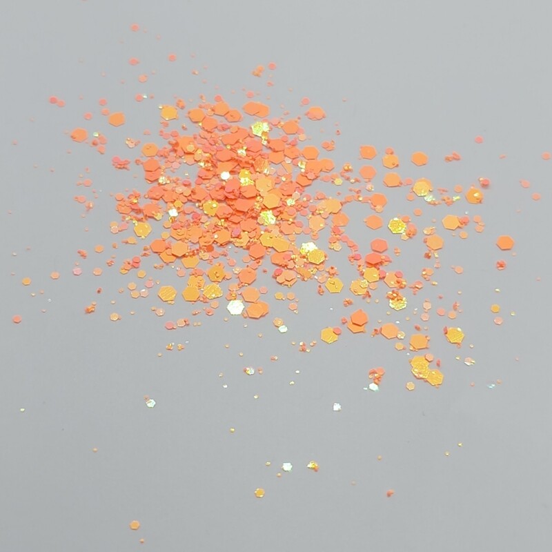 Chunky Amazon Orange Wax Melt Freshie Glitter