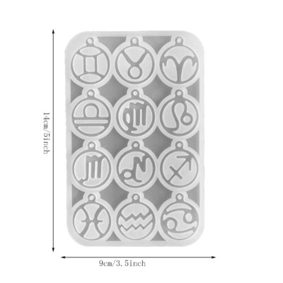12 Astrological Signs Silicone Mold Aroma Bead Freshie Car Vent Wax
