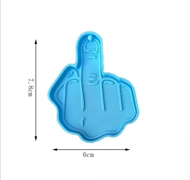 Middle Finger Awareness Silicone Freshie Aroma Bead Mold W Hang Hole