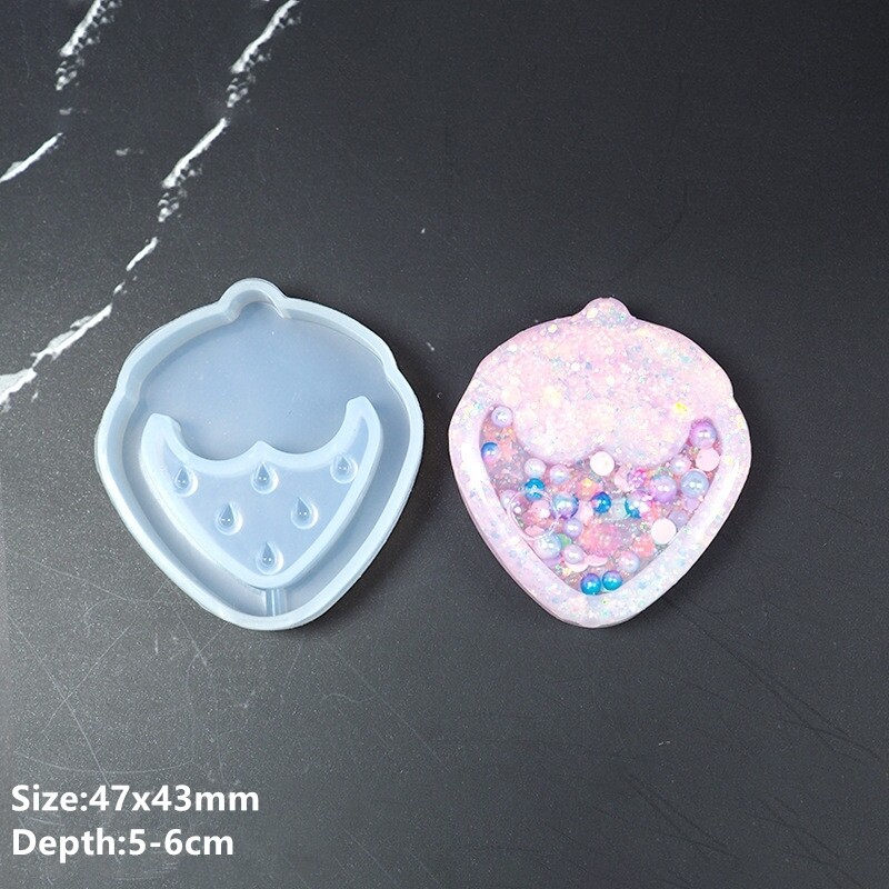 Strawberry Silicone Freshie Aroma Bead Vent Mold 