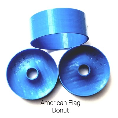 American Flag Donut BathBomb Bubble Dough Solid Shampoo 3D Mold