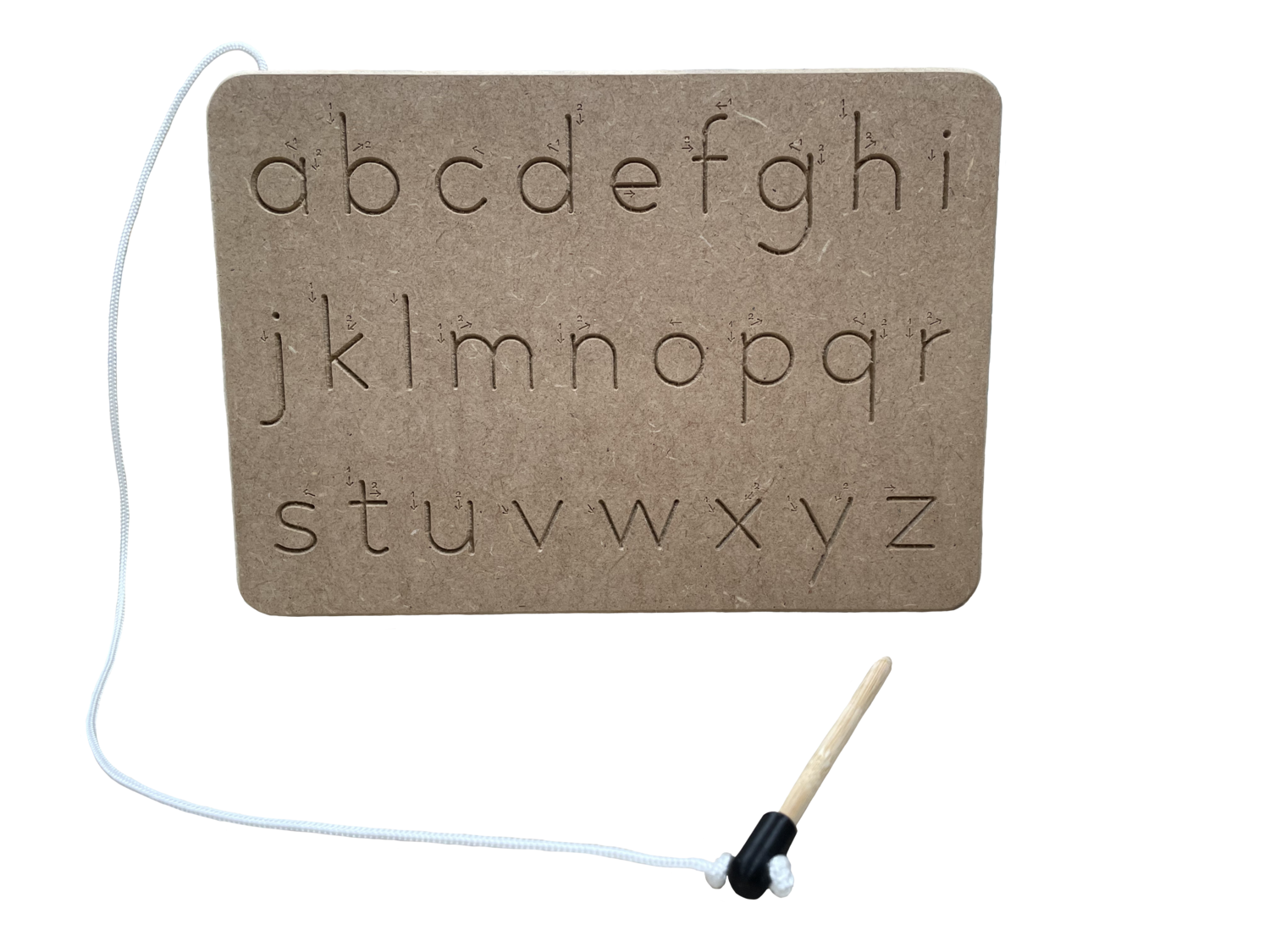 Planche de traçage réversible : Lettres minuscules et majuscules capitales