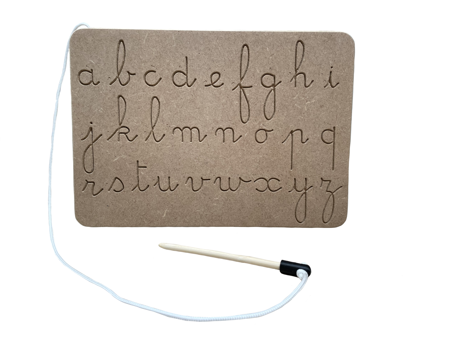 Planche de traçage réversible : Lettres minuscules et majuscules cursives
