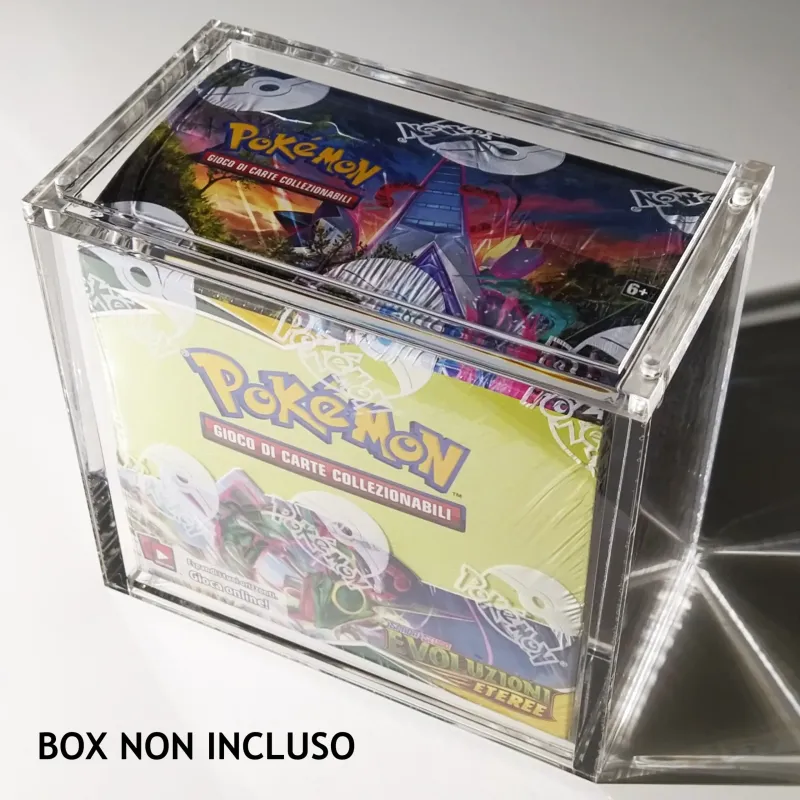 COVER PROTETTIVA RIGIDA IN PLEXIGLASS PER BOX POKEMON BOOSTER