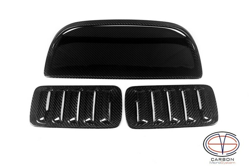2 Inserts and Hood Scoop from Carbon Fiber for TOYOTA Celica  ST185 GT4