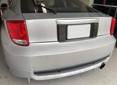 Short number plate panel surround from Carbon Fiber for Celica T23