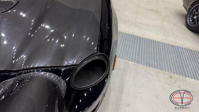 Carbon Fiber Low beam headlight air intake for TOYOTA Celica ST20