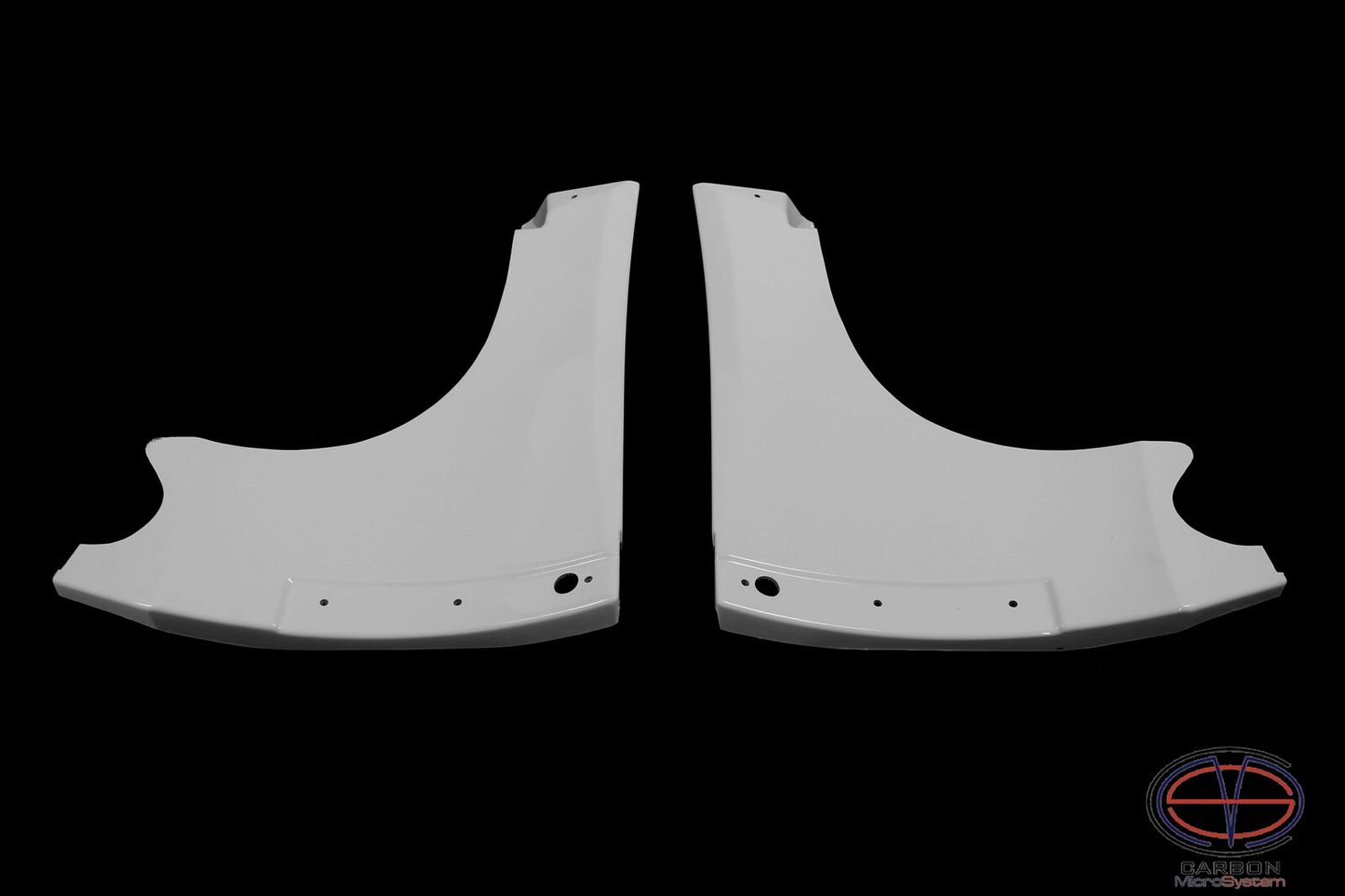 Front Triangular bumper guards for VW Polo GTI R5 from fiberglass