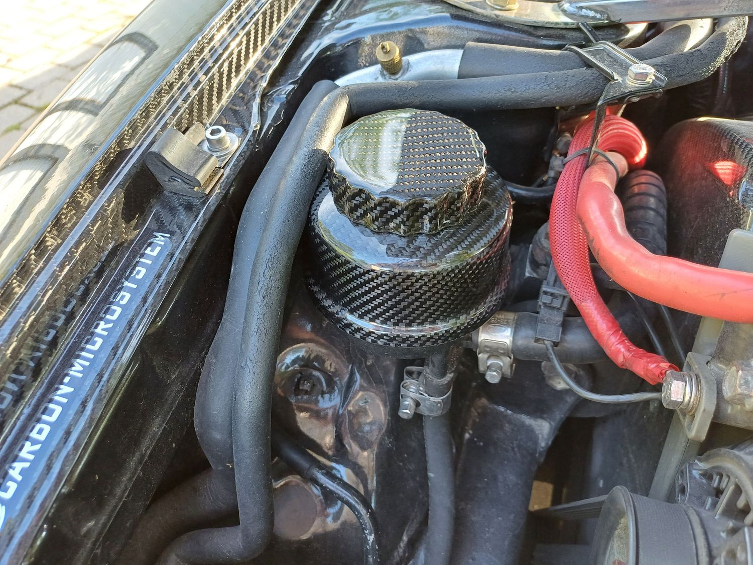 Power steering reservoir cover from Carbon fiber for TOYOTA Celica st18