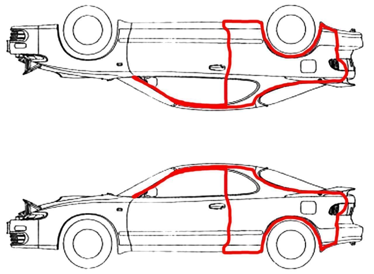 Rear Quarter panels for Toyota Celica ST18 from Carbon Fiber (wide body)