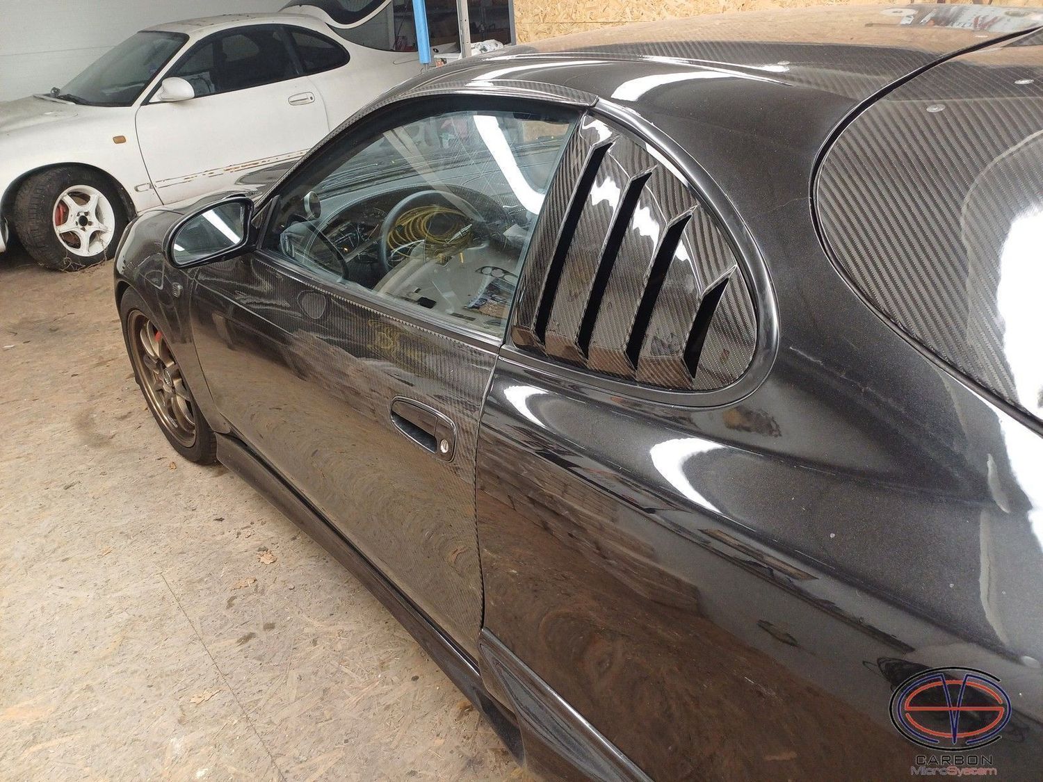 Rear Lower Quarter Window panel from Сarbon fiber for Toyota Celica st18