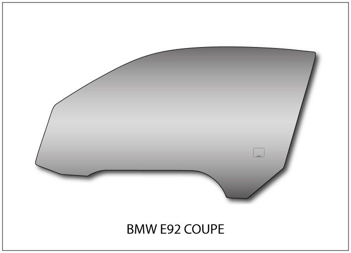 Lexan polycarbonate front door window for BMW 3 E92 Coupe
