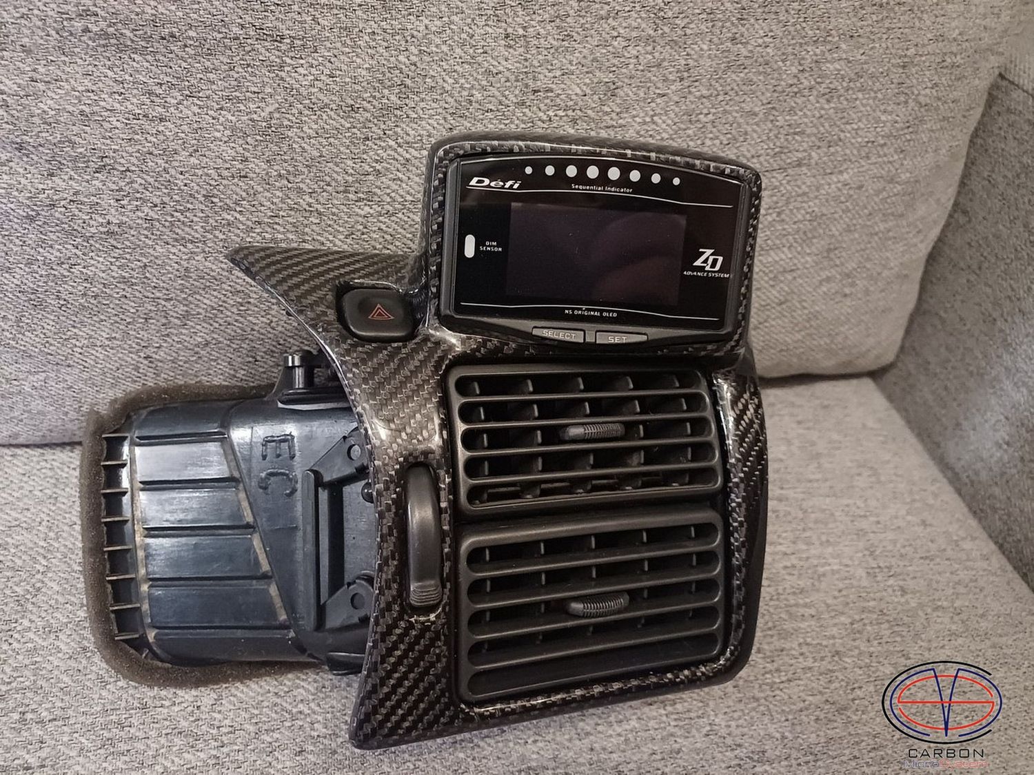 Central air duct from Carbon fiber for Toyota Celica st18 (Defi ZD)